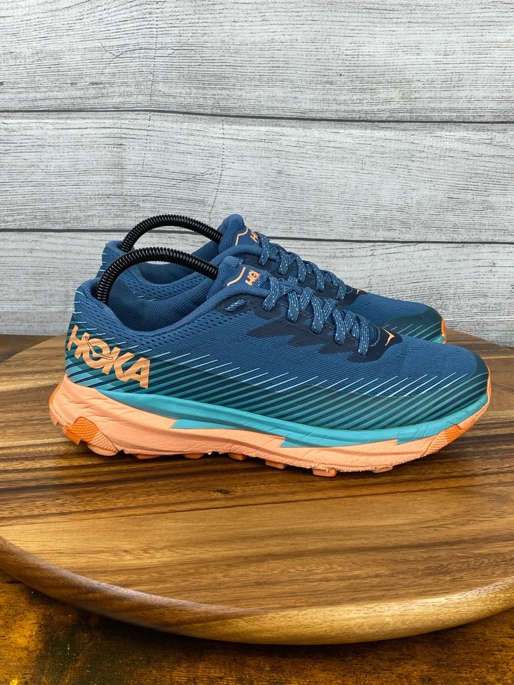 HOKA One One Torrent 2 Teal Cantaloupe Hiking Shoe Women’s Sneaker Size 8 B
